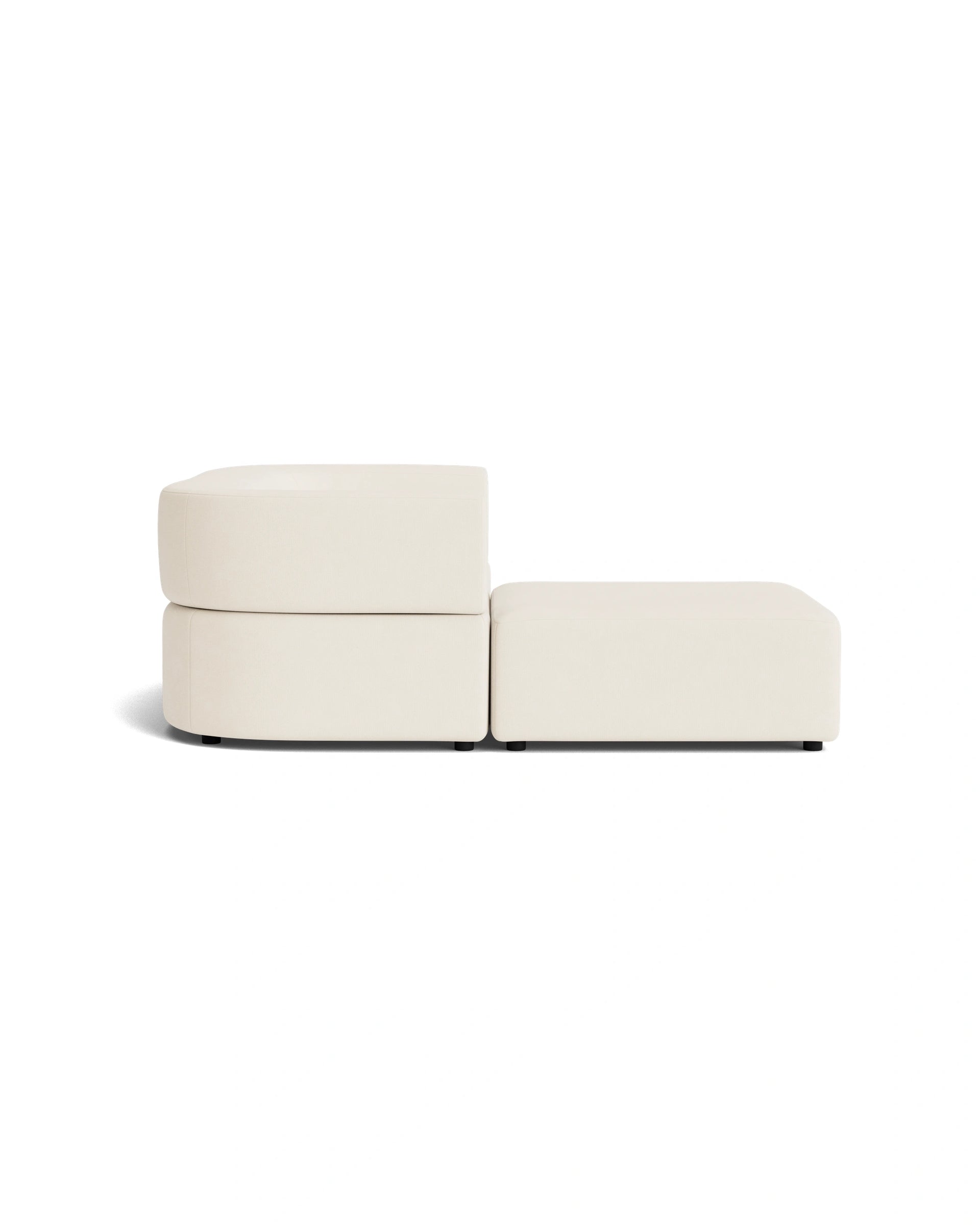 Stretch 3 Seater Chaise Sofa - Fossil Vanilla