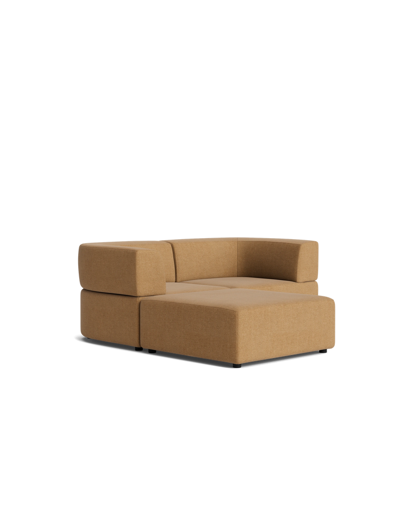 Stretch 3 Seater Chaise Sofa - Fossil Fawn