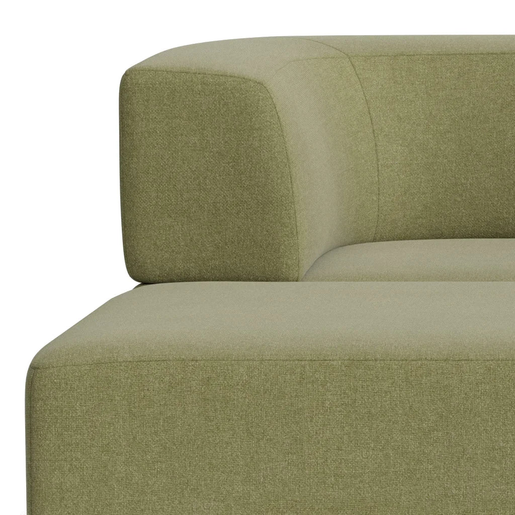 Stretch 3 Seater Chaise Sofa - Fossil Eucalyptus