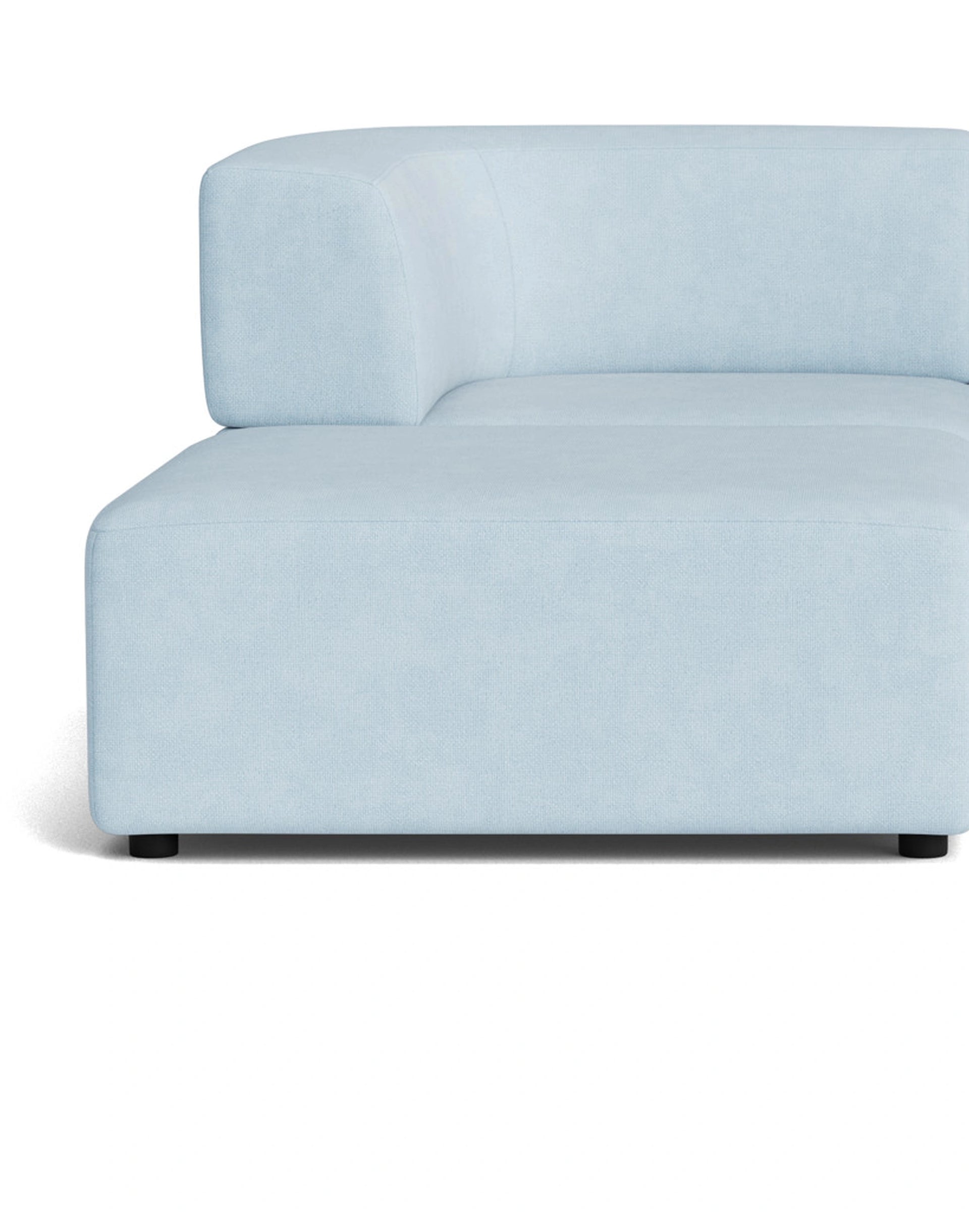 Stretch 3 Seater Chaise Sofa - Fossil Powder Blue