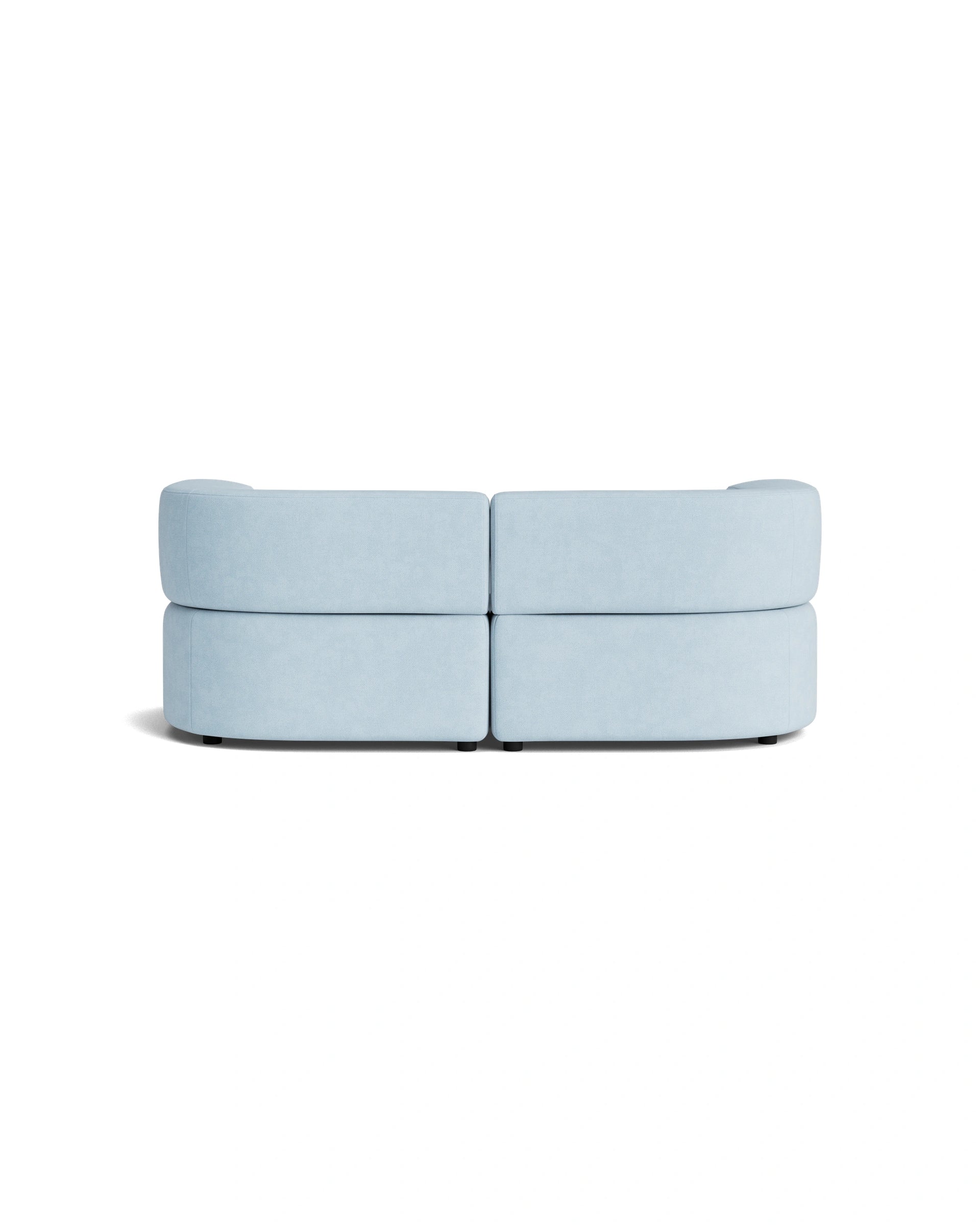 Stretch 3 Seater Chaise Sofa - Fossil Powder Blue