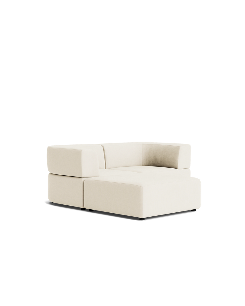 Stretch 3 Seater Chaise Sofa - Corduroy Off White