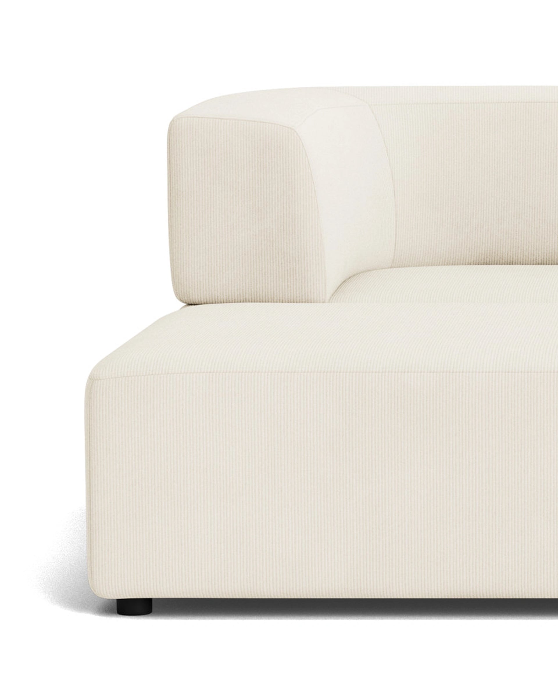 Stretch 3 Seater Chaise Sofa - Corduroy Off White