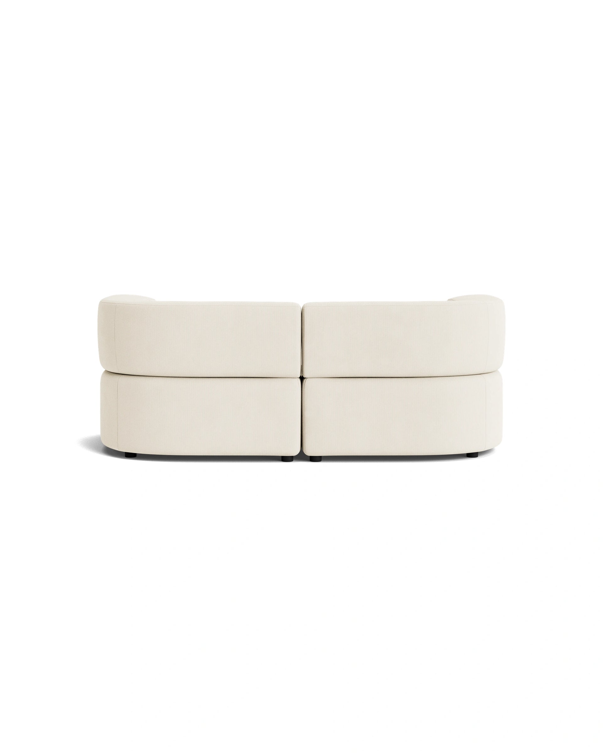 Stretch 3 Seater Chaise Sofa - Corduroy Off White