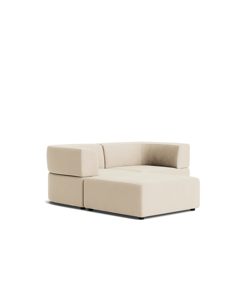Stretch 3 Seater Chaise Sofa - Corduroy Mist