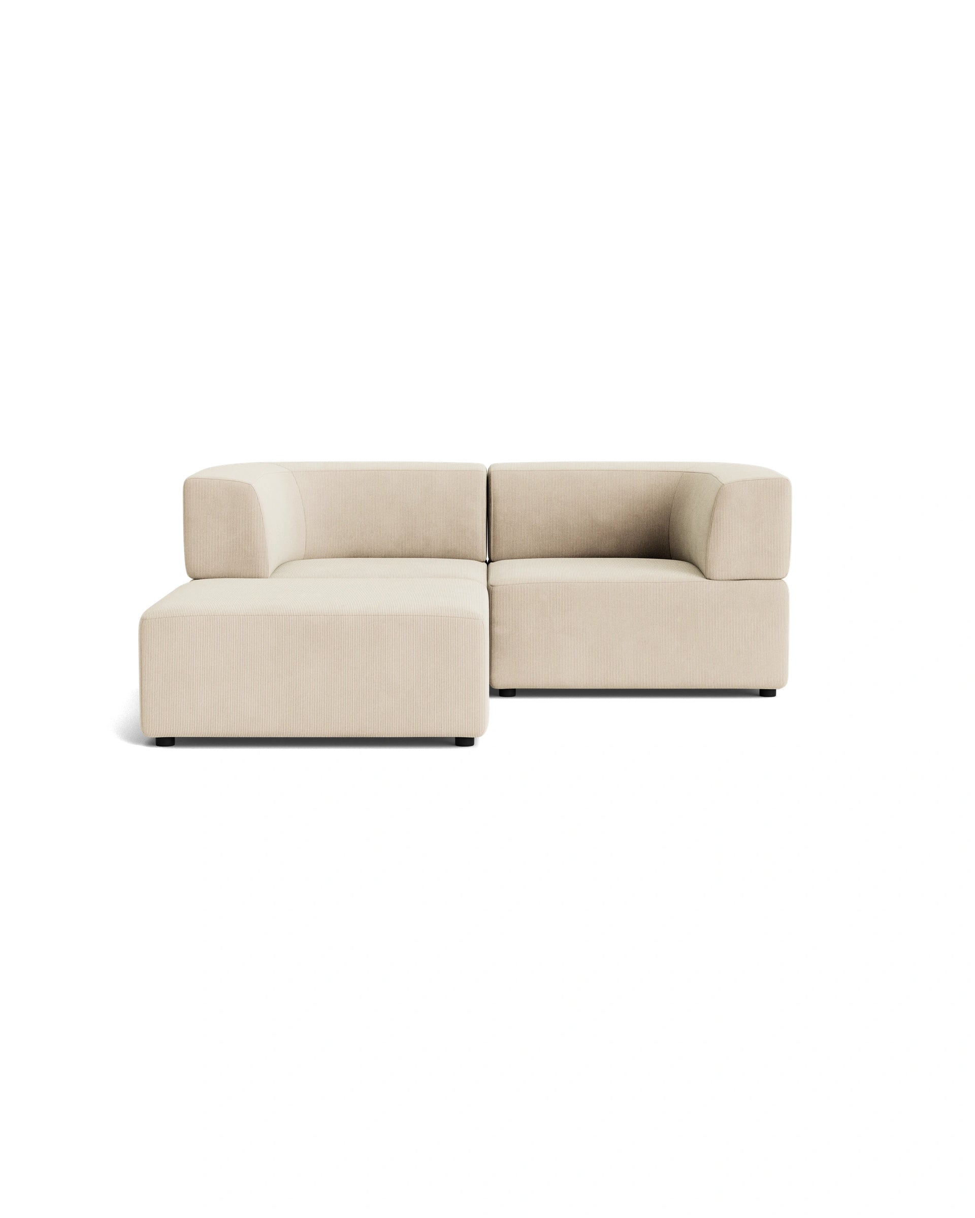 Stretch 3 Seater Chaise Sofa - Corduroy Mist