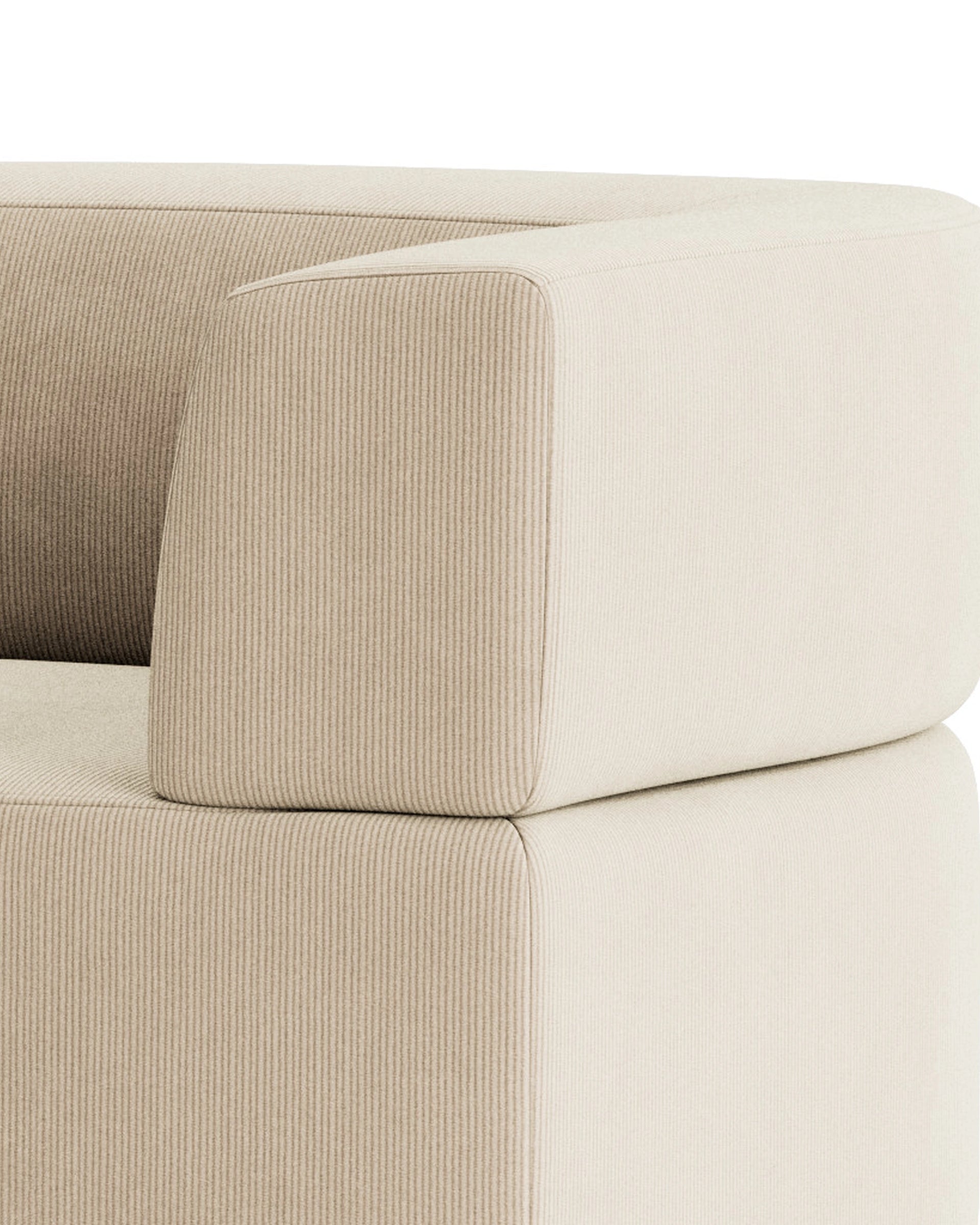 Stretch 3 Seater Chaise Sofa - Corduroy Mist