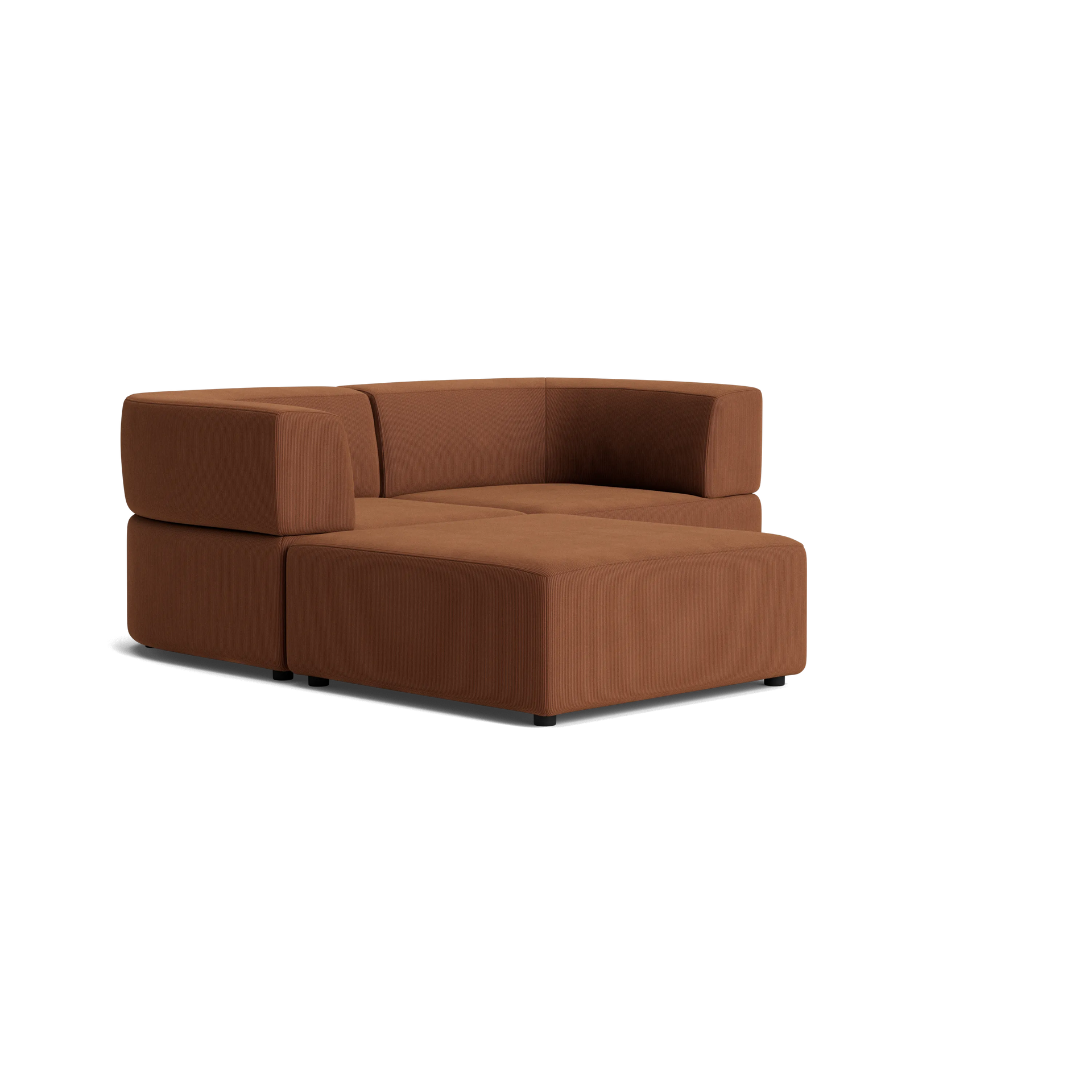 Stretch 3 Seater Chaise Sofa - Corduroy Cocoa