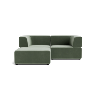 Stretch 3 Seater Chaise Sofa - Opal Ocean