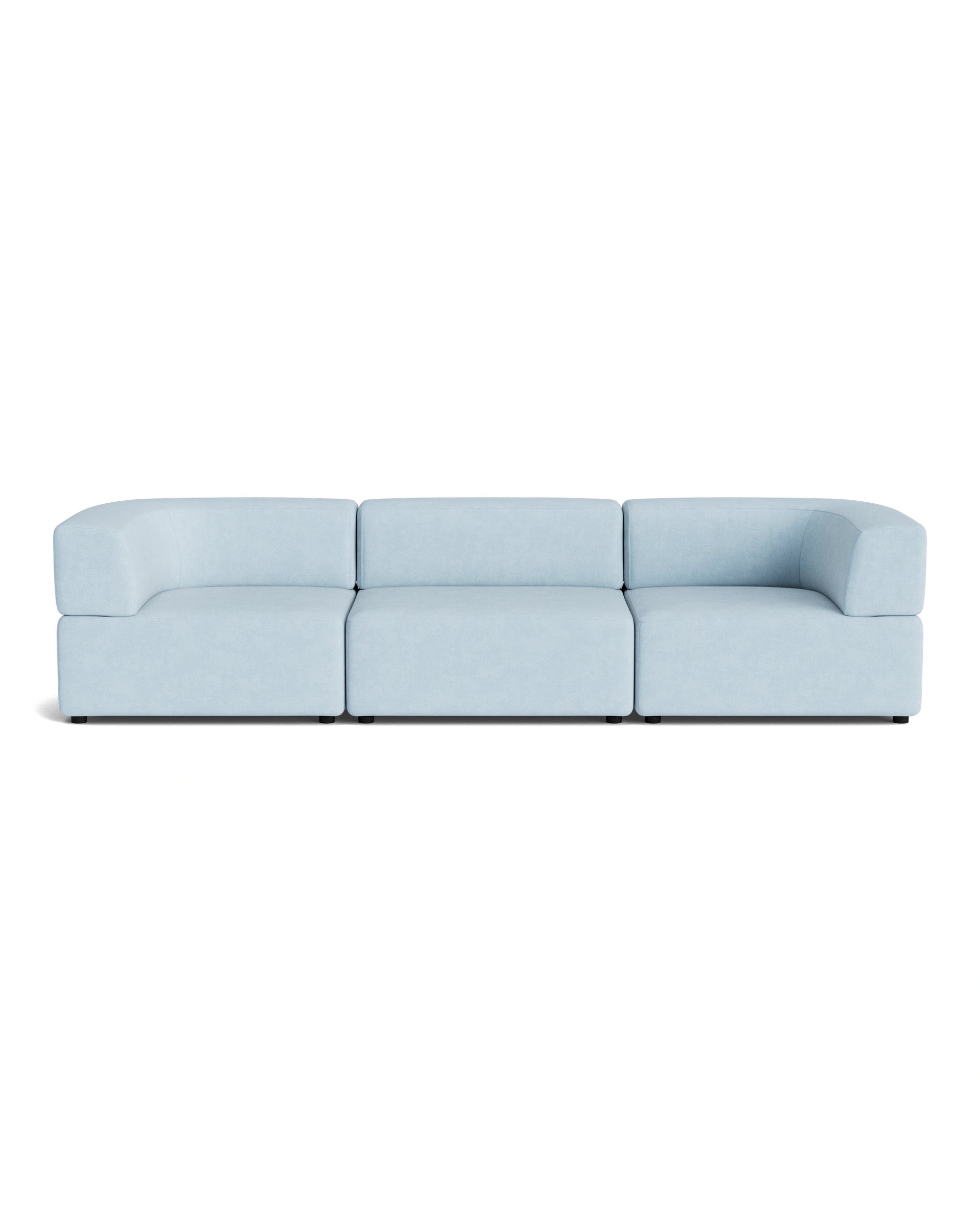 Stretch 4 Seater Sofa - Fossil Powder Blue
