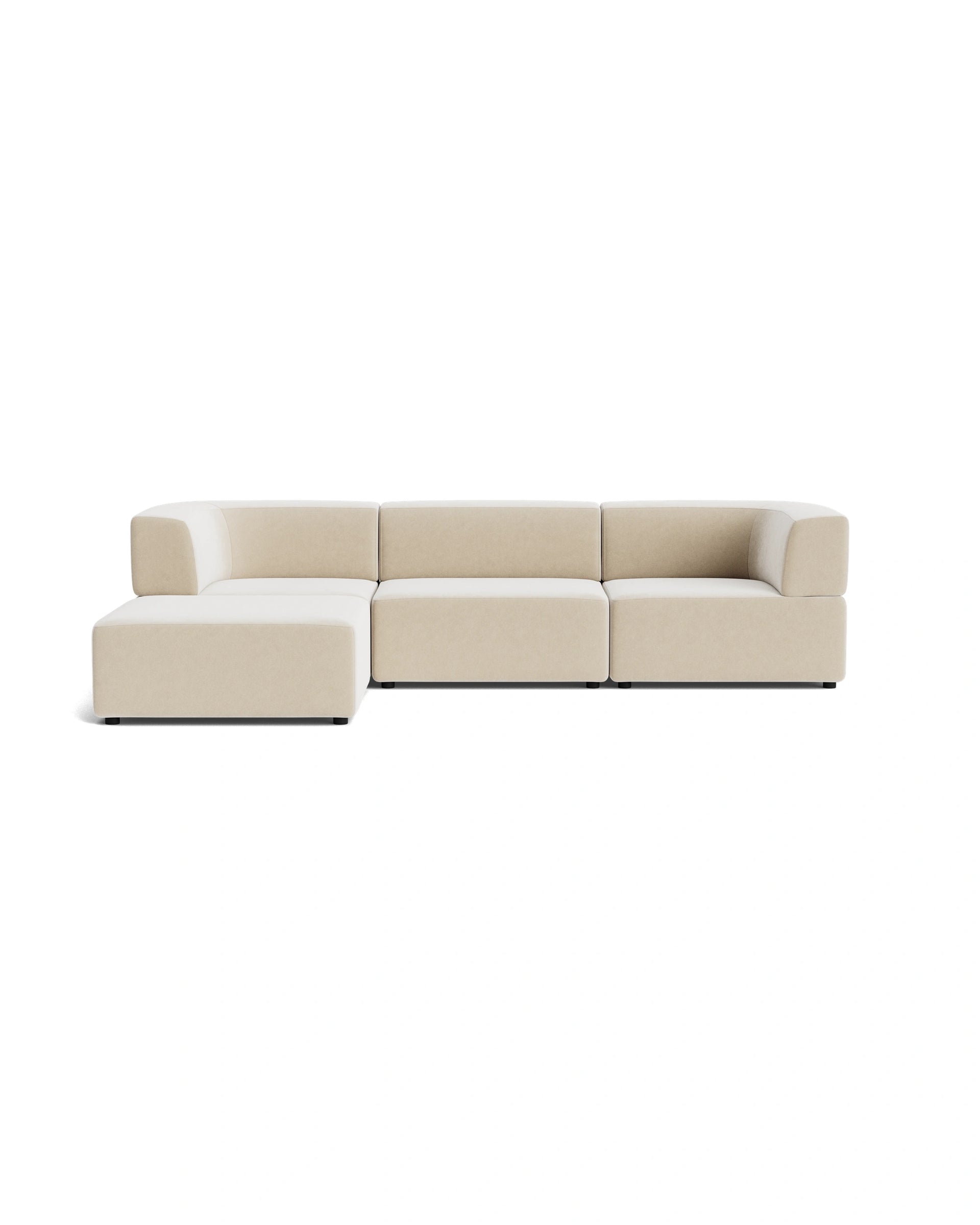 Stretch 4 Seater Chaise Sofa - Eden Ecru