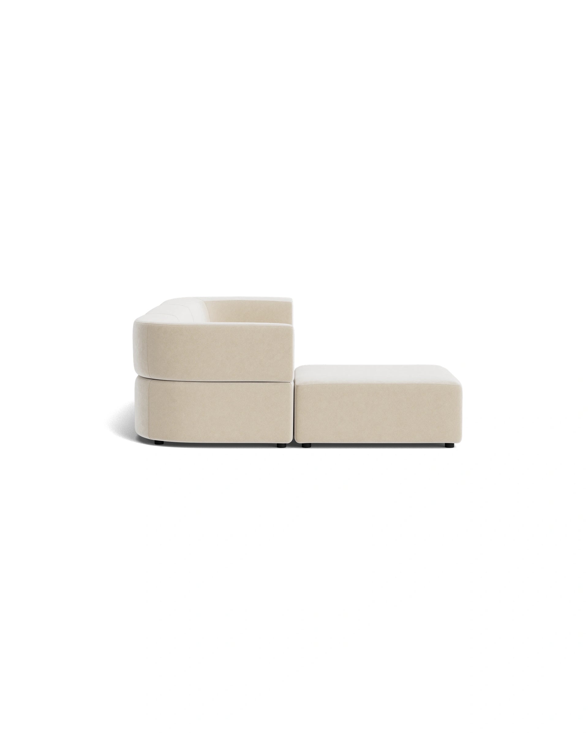 Stretch 4 Seater Chaise Sofa - Eden Ecru