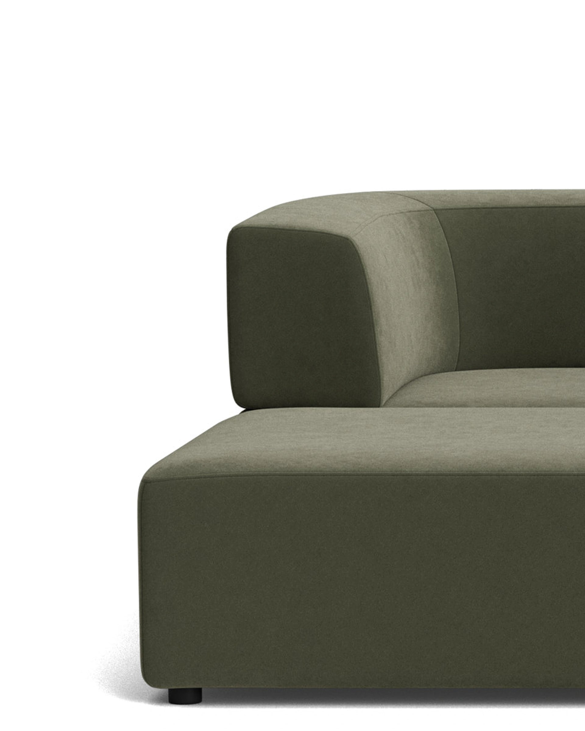 Stretch 4 Seater Chaise Sofa - Eden Leaf