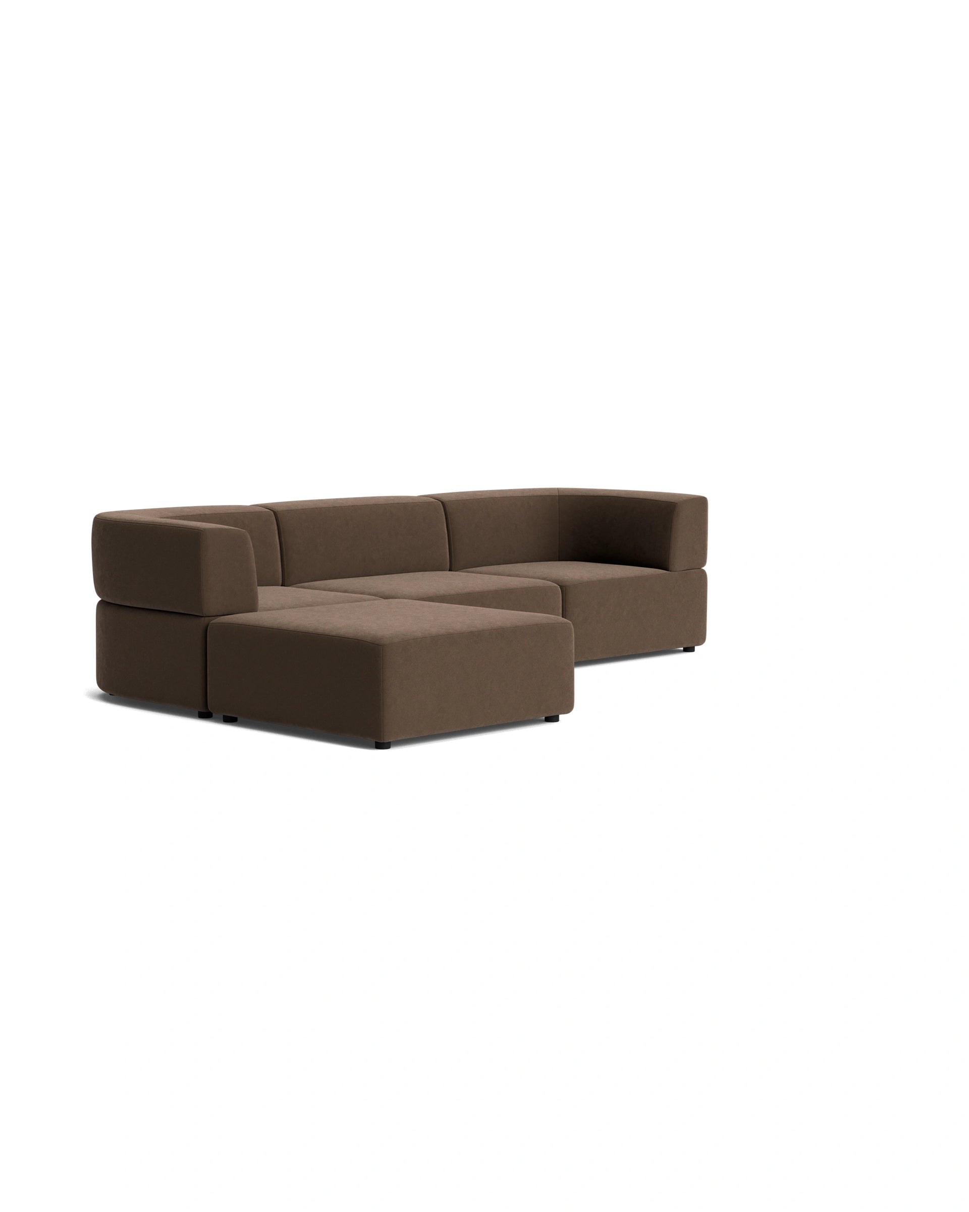 Stretch 4 Seater Chaise Sofa - Eden Java