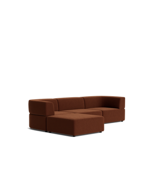 Stretch 4 Seater Chaise Sofa - Eden Brick