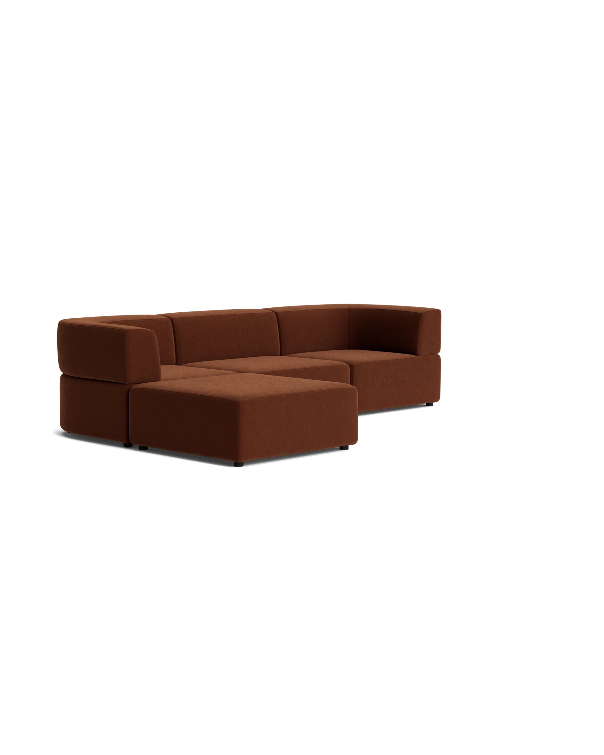 Stretch 4 Seater Chaise Sofa - Eden Brick