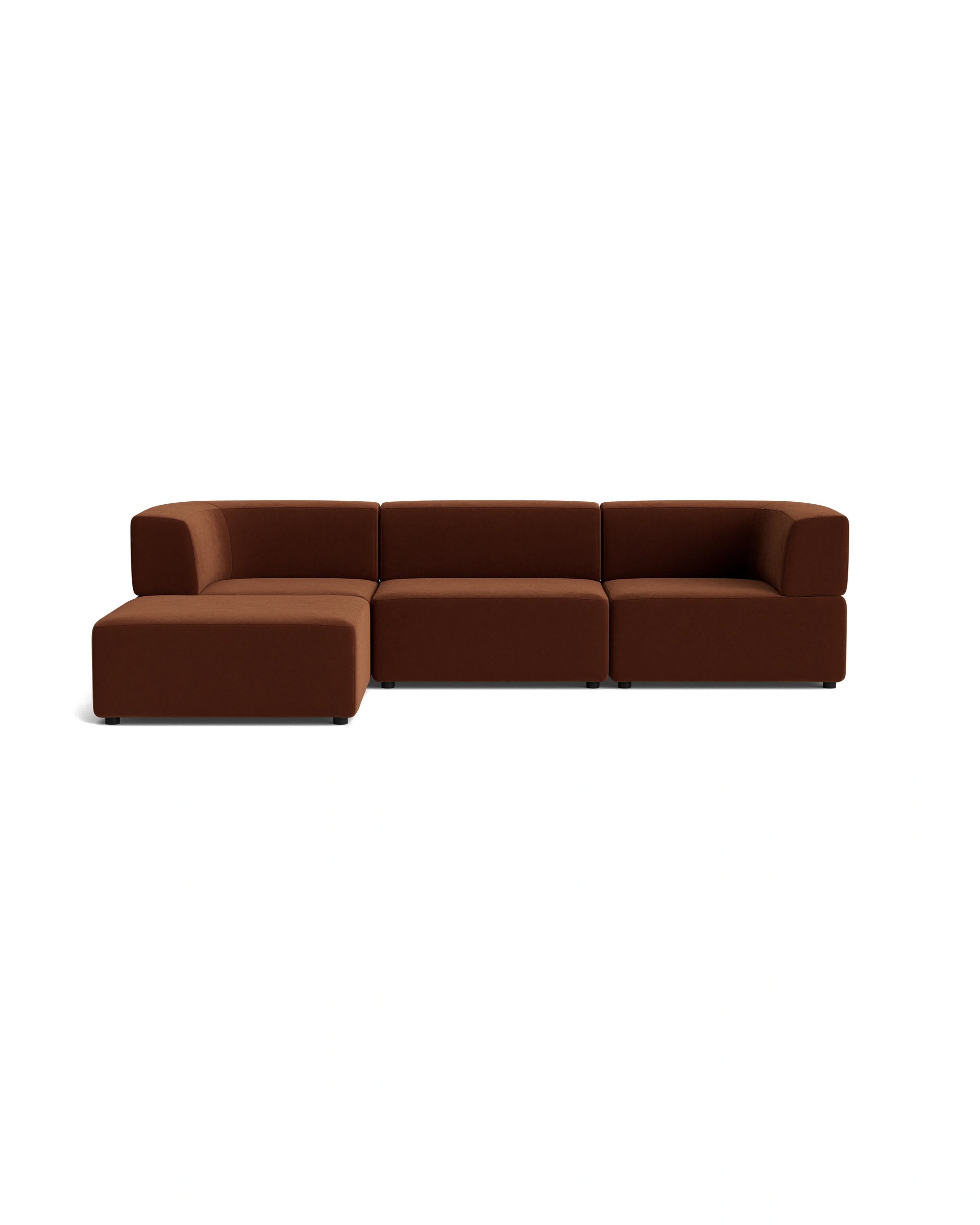 Stretch 4 Seater Chaise Sofa - Eden Brick