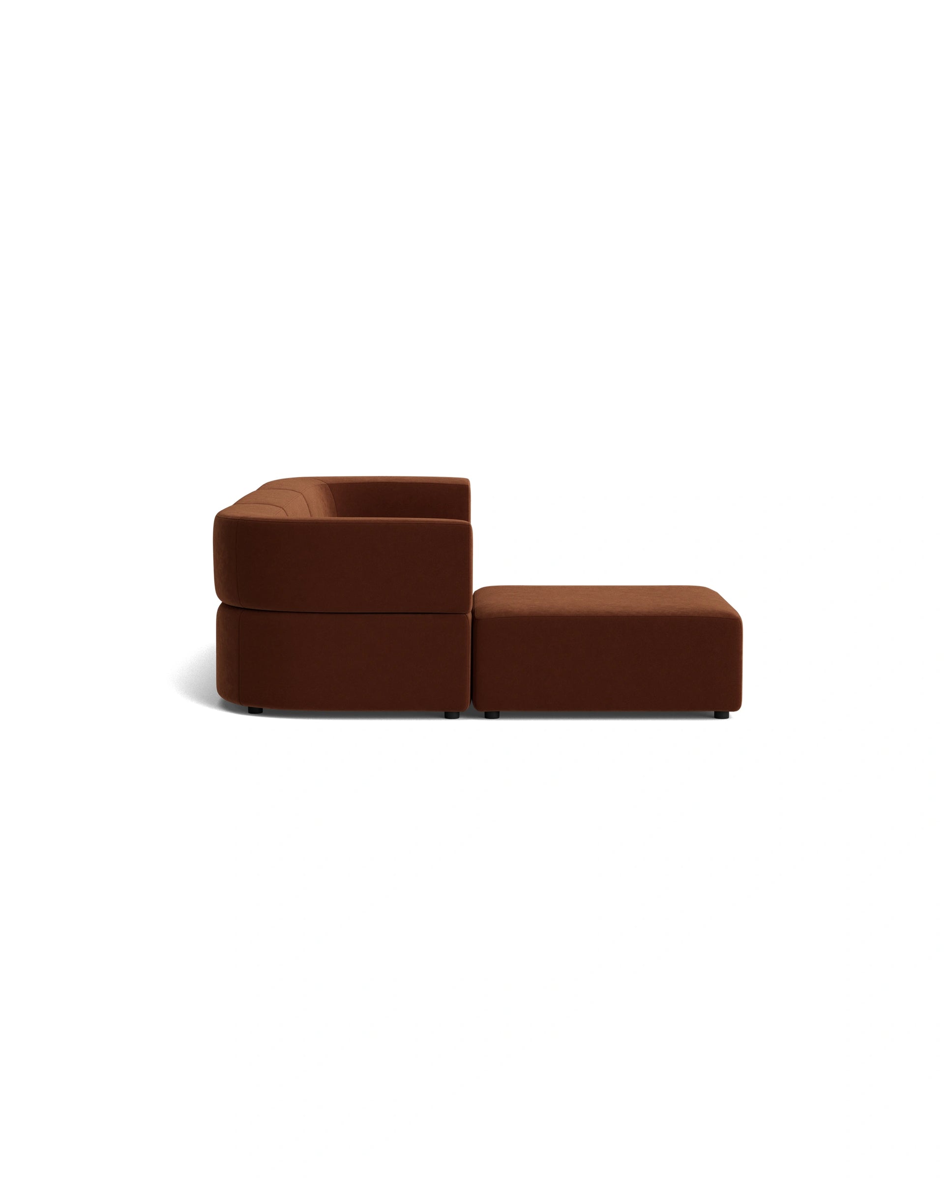 Stretch 4 Seater Chaise Sofa - Eden Brick