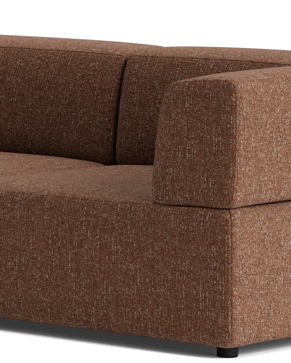 Stretch 4 Seater Chaise Sofa - Fleck Rust