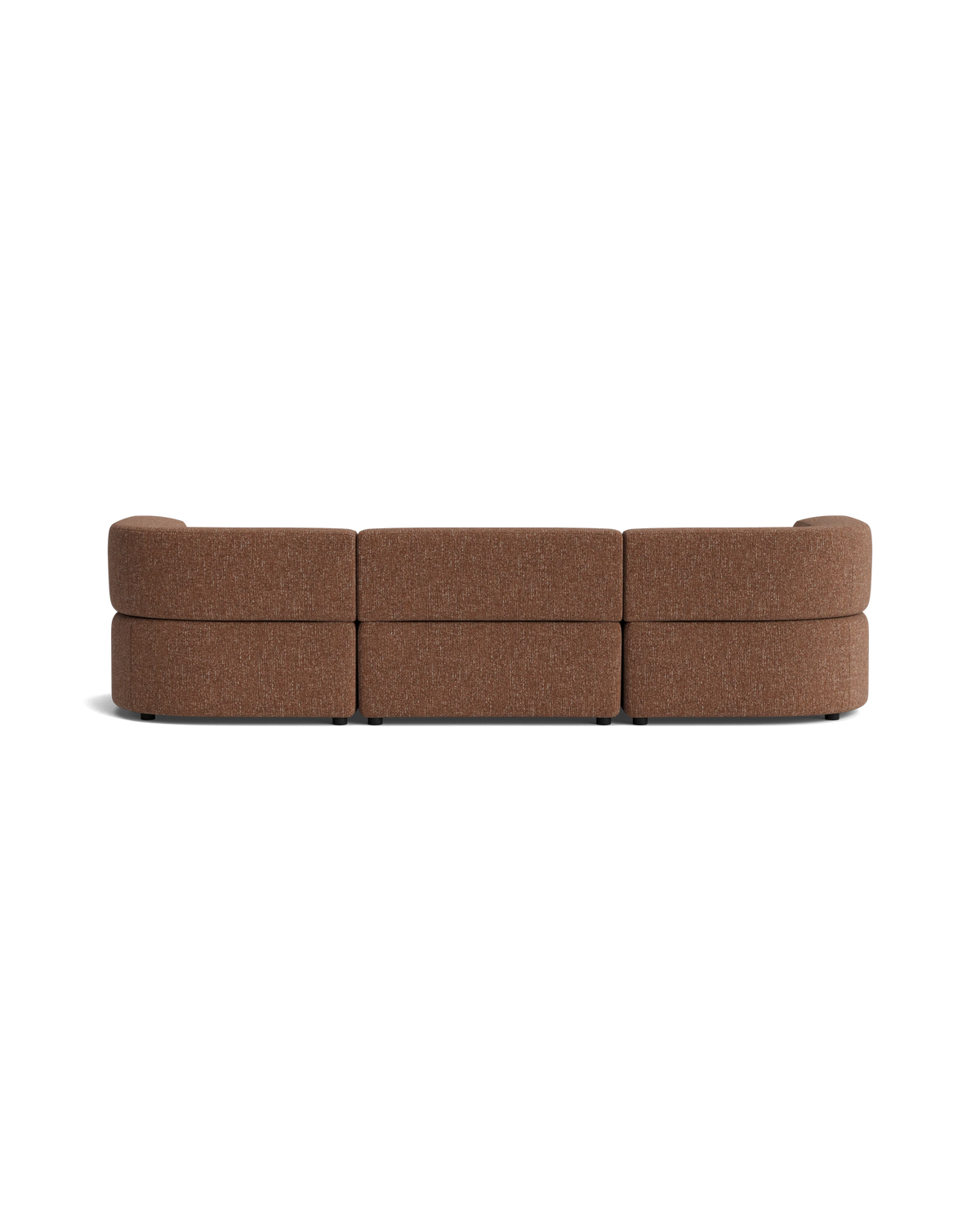 Stretch 4 Seater Chaise Sofa - Fleck Rust