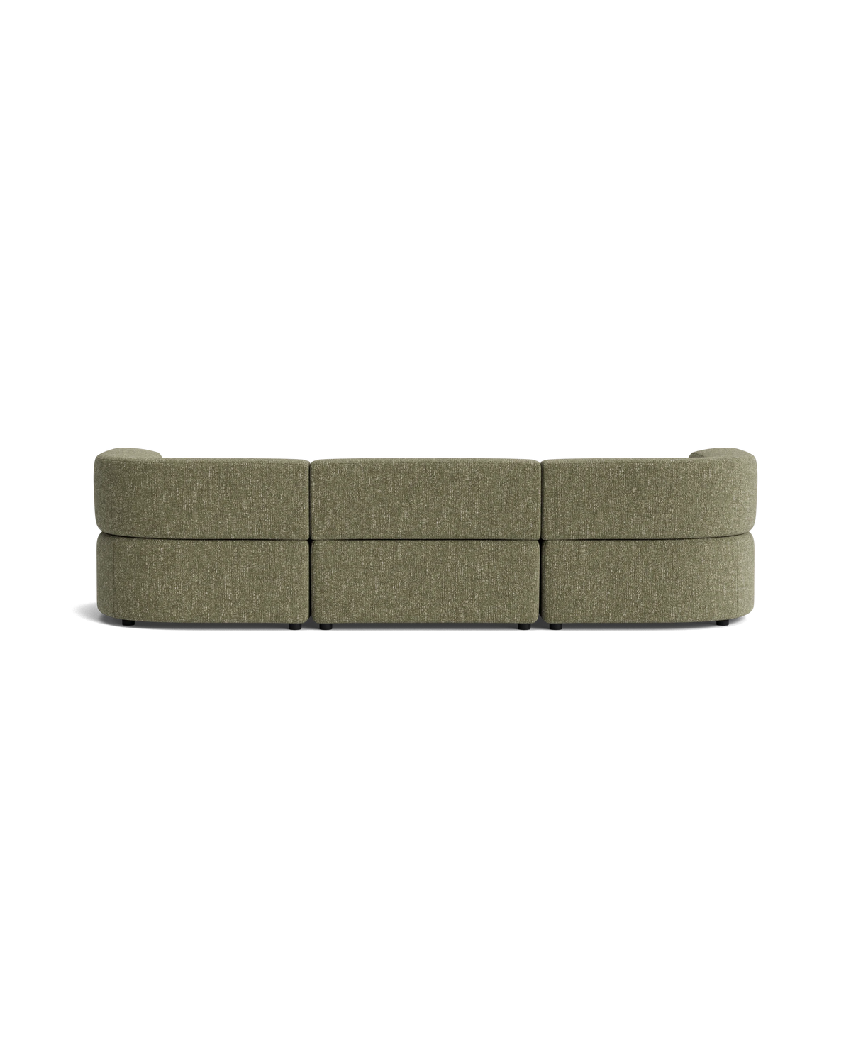 Stretch 4 Seater Chaise Sofa - Fleck Olive