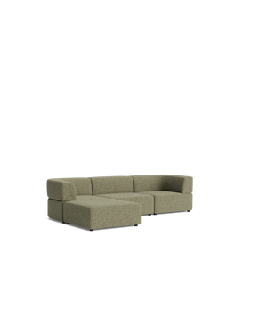 Stretch 4 Seater Chaise Sofa - Fleck Olive