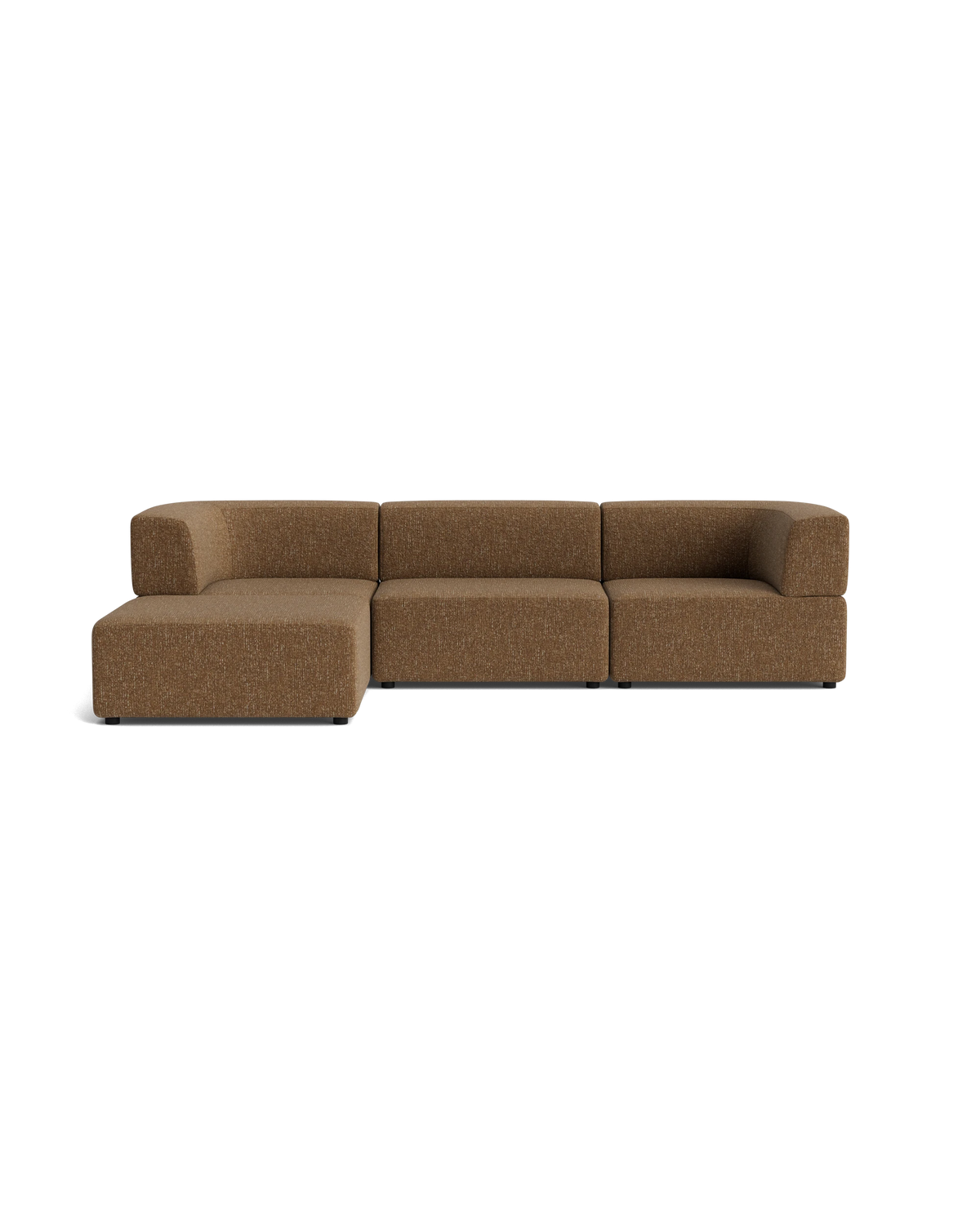 Stretch 4 Seater Chaise Sofa - Fleck Ginger