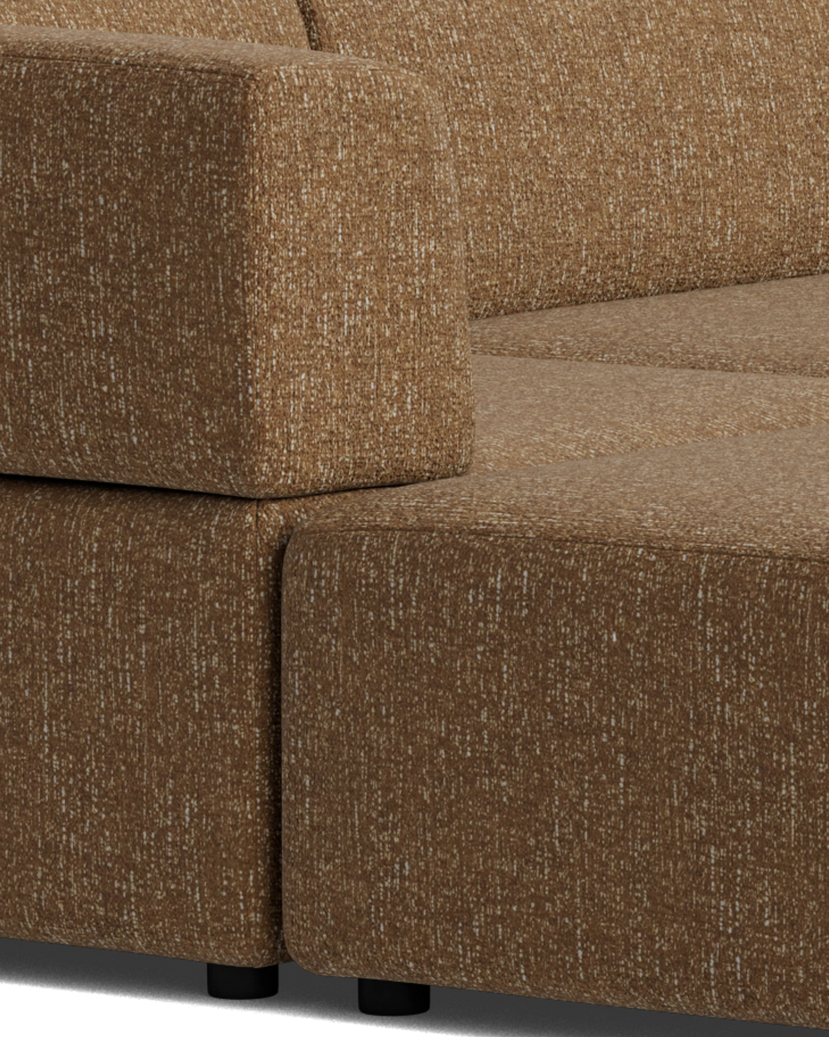 Stretch 4 Seater Chaise Sofa - Fleck Ginger