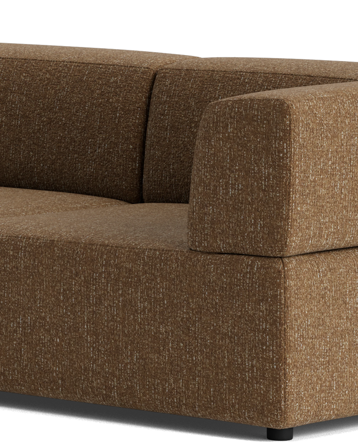 Stretch 4 Seater Chaise Sofa - Fleck Ginger