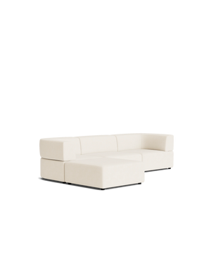 Stretch 4 Seater Chaise Sofa - Fossil Vanilla