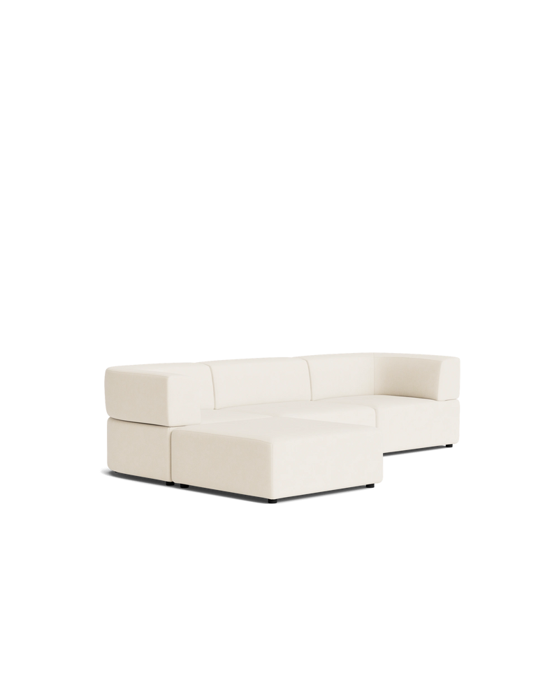 Stretch 4 Seater Chaise Sofa - Fossil Vanilla