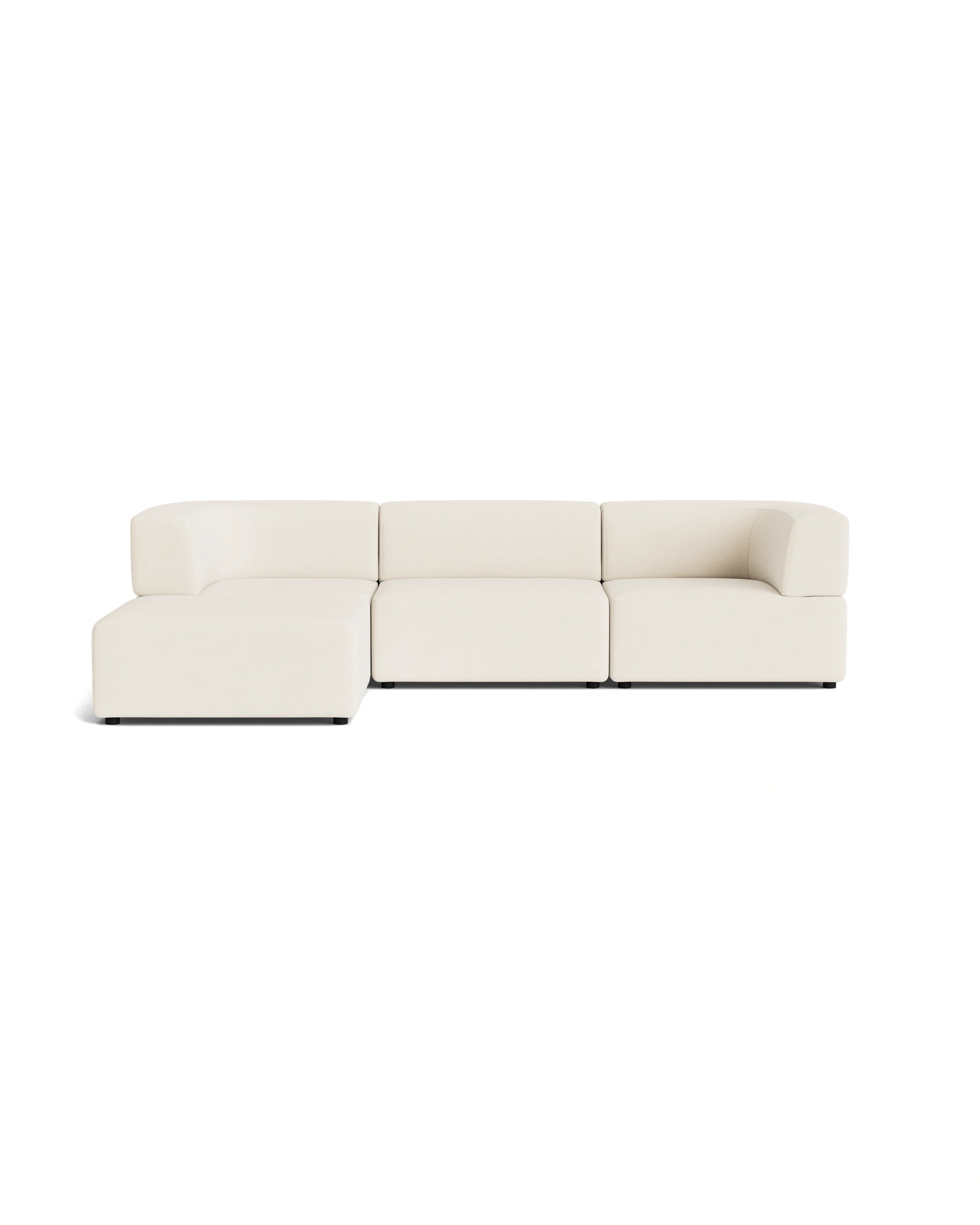Stretch 4 Seater Chaise Sofa - Fossil Vanilla