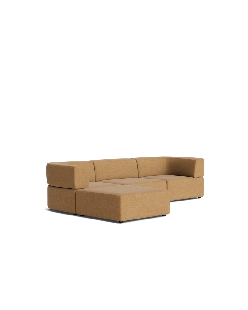 Stretch 4 Seater Chaise Sofa - Fossil Fawn