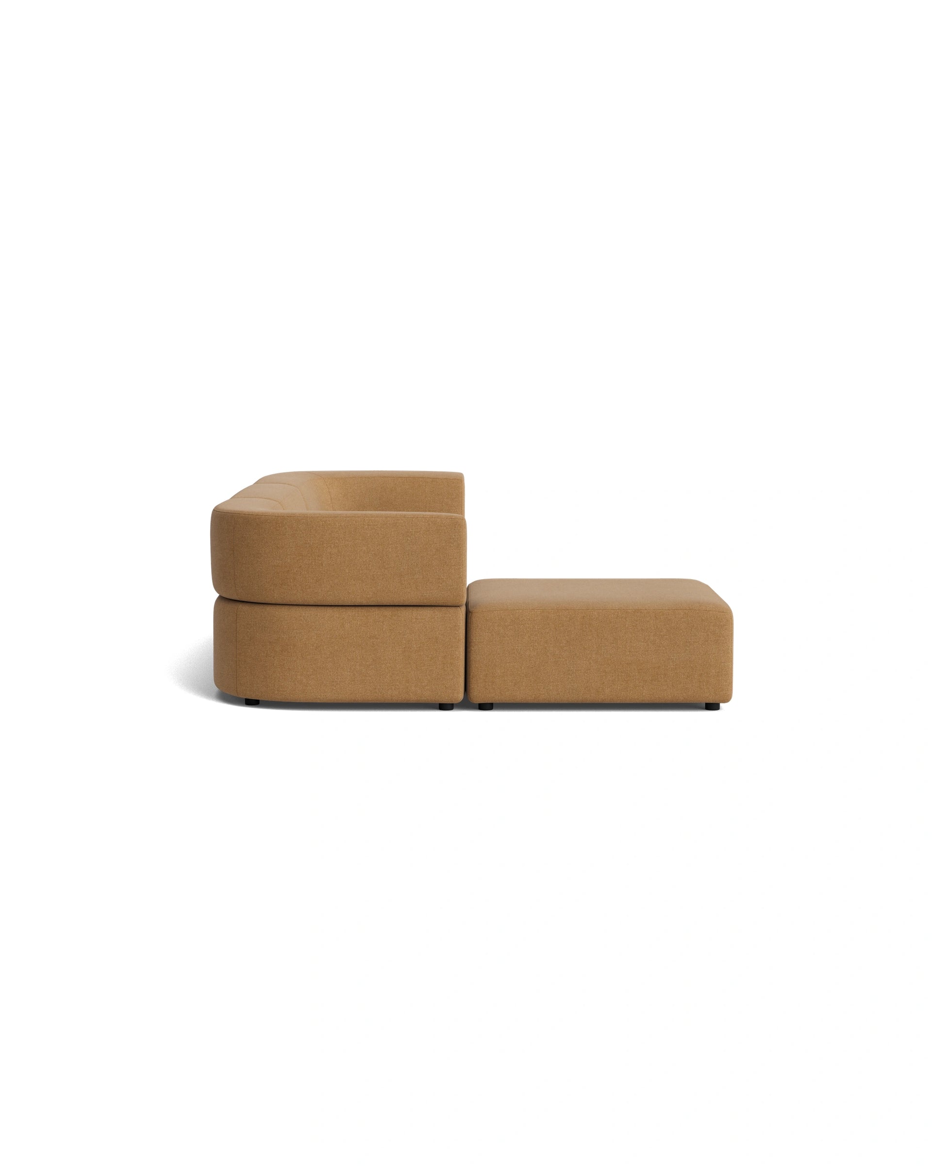 Stretch 4 Seater Chaise Sofa - Fossil Fawn