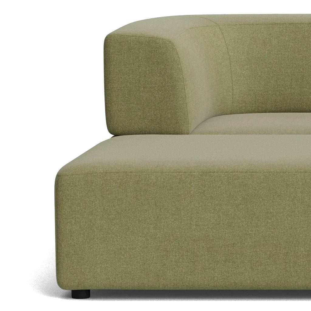 Stretch 4 Seater Chaise Sofa - Fossil Eucalyptus