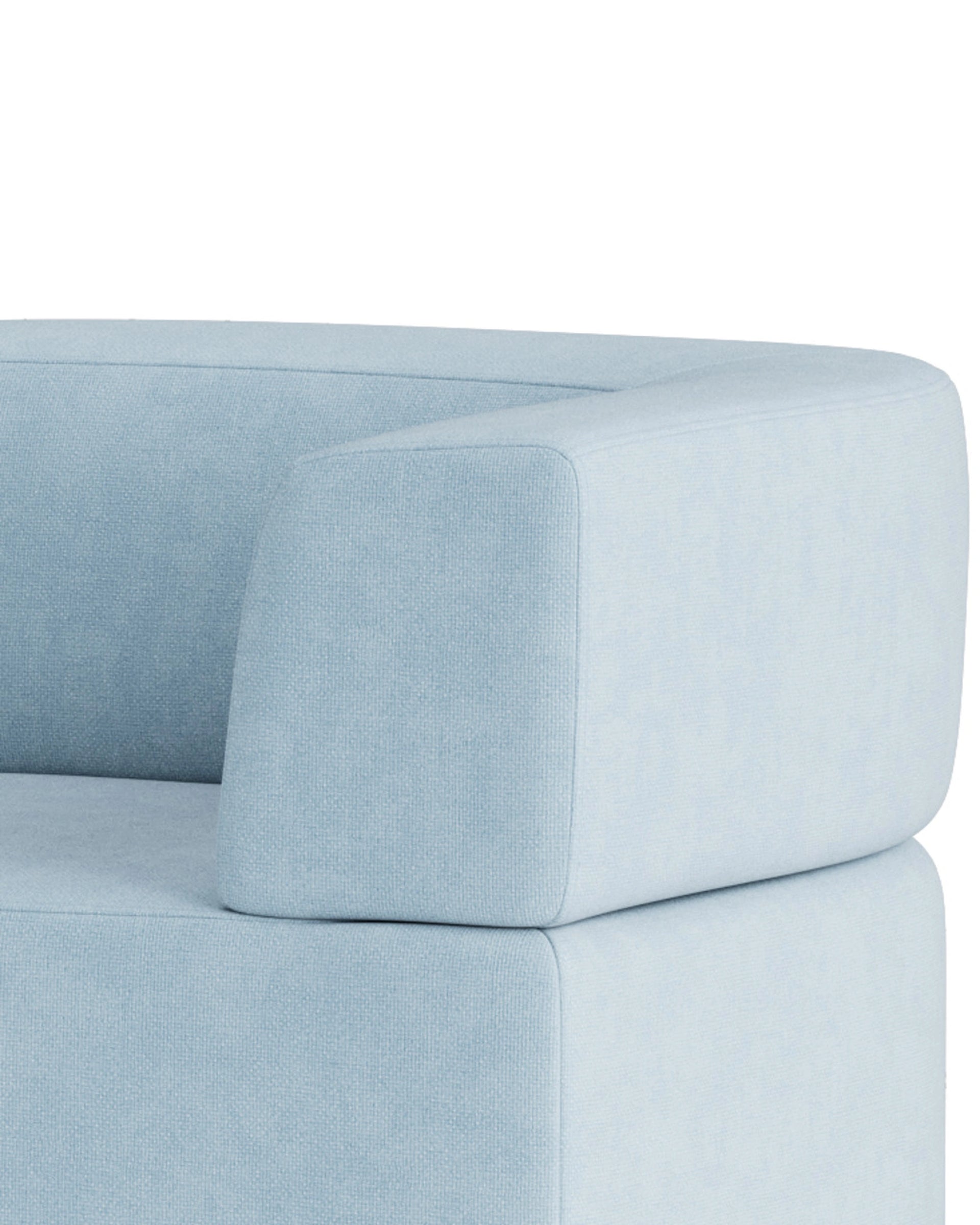 Stretch 4 Seater Chaise Sofa - Fossil Powder Blue