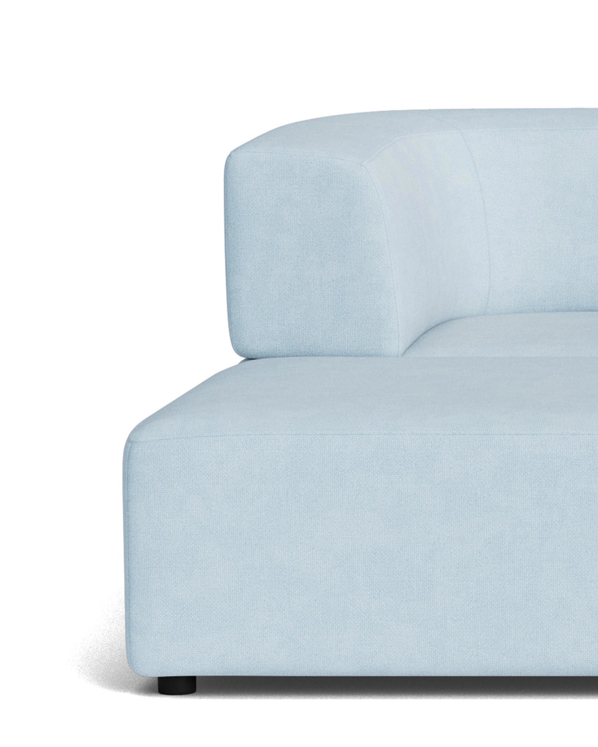 Stretch 4 Seater Chaise Sofa - Fossil Powder Blue