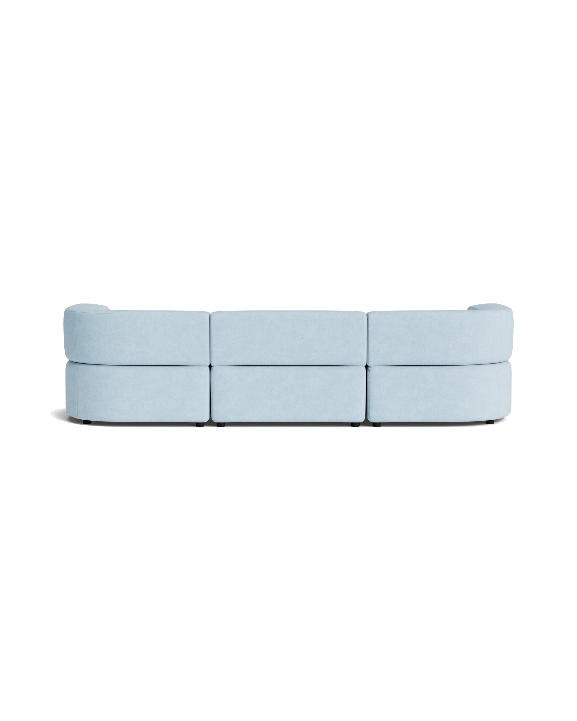 Stretch 4 Seater Chaise Sofa - Fossil Powder Blue