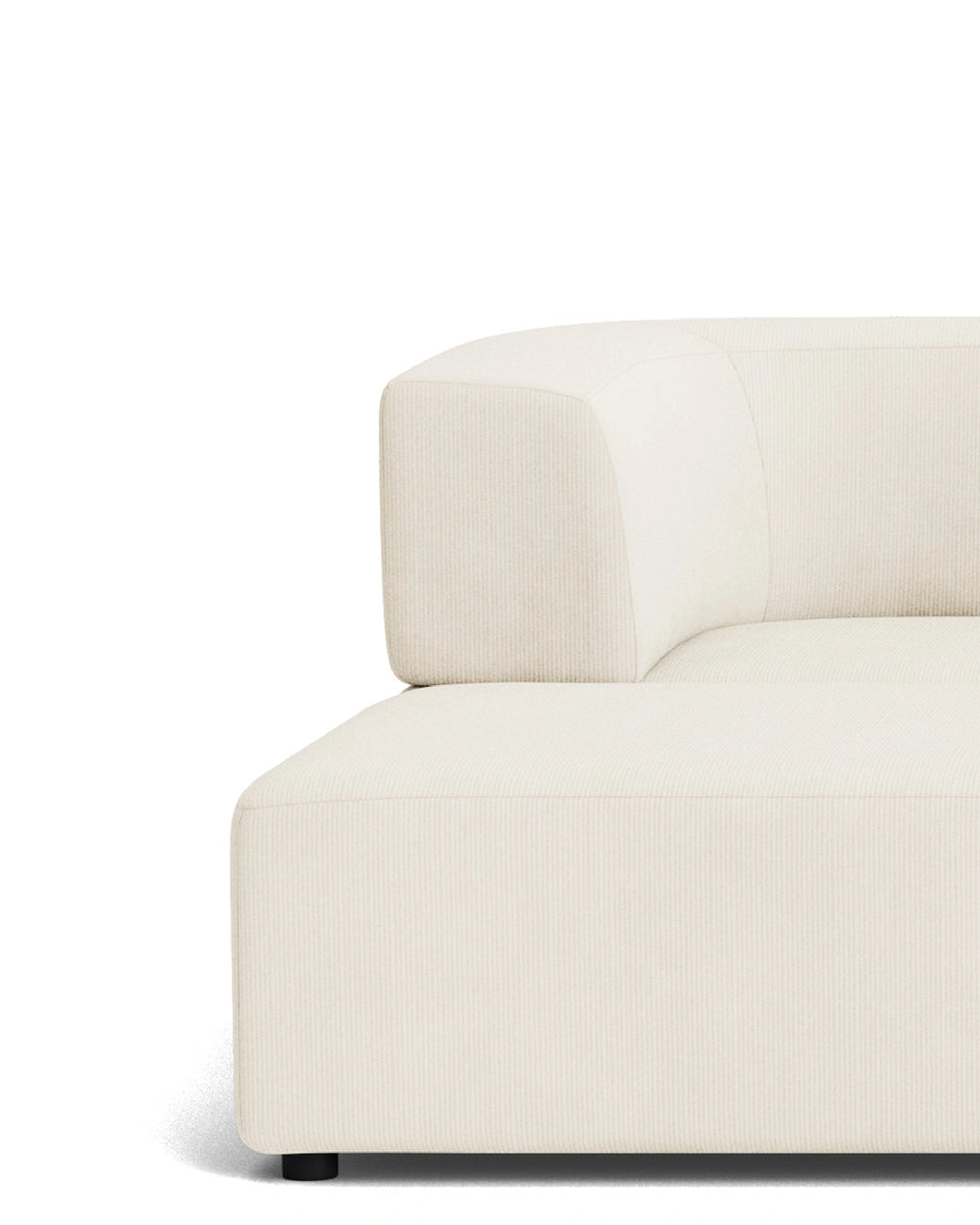 Stretch 4 Seater Chaise Sofa - Corduroy Off White