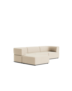 Stretch 4 Seater Chaise Sofa - Corduroy Mist