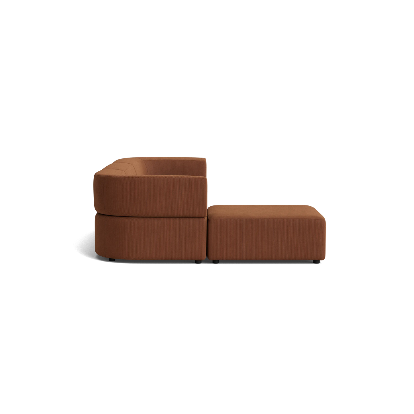 Stretch 4 Seater Chaise Sofa - Corduroy Cocoa