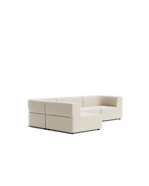 Stretch 4 Seater Open Chaise Sofa - Eden Ecru