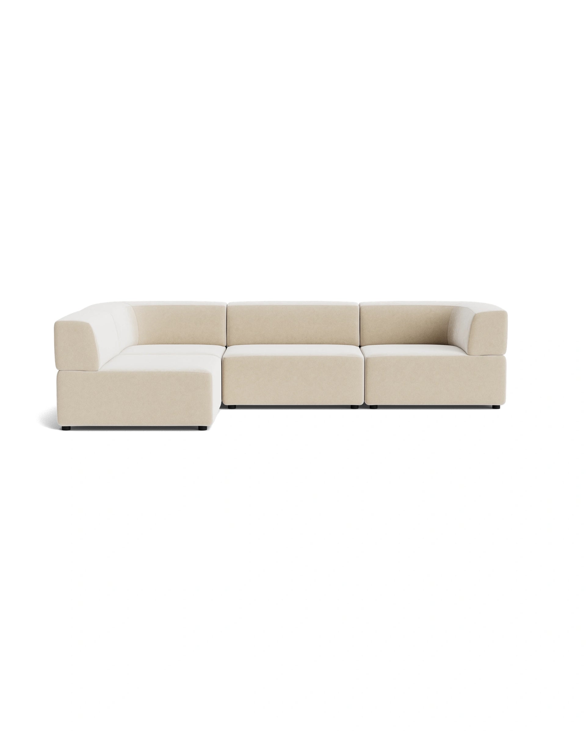 Stretch 4 Seater Open Chaise Sofa - Eden Ecru