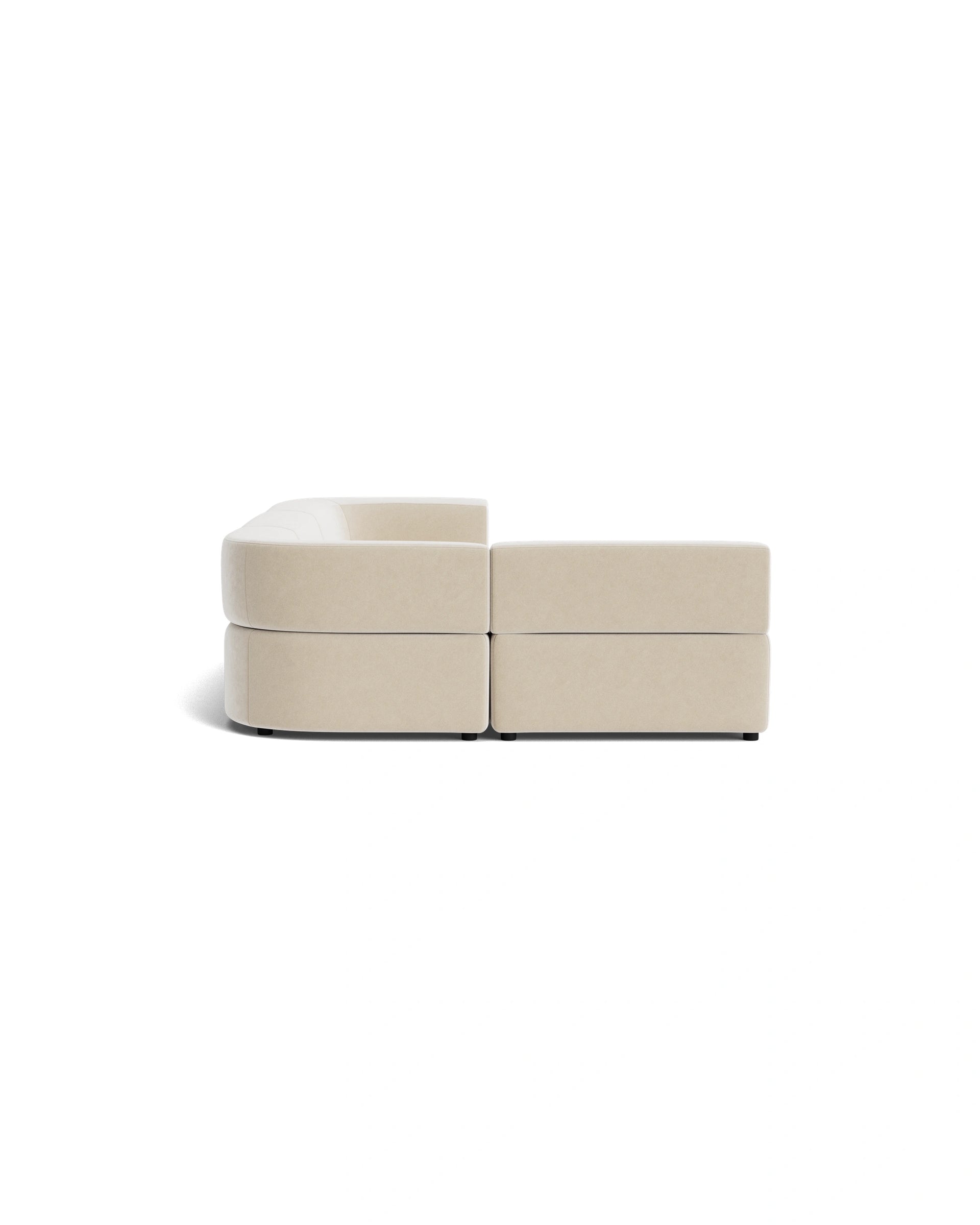 Stretch 4 Seater Open Chaise Sofa - Eden Ecru