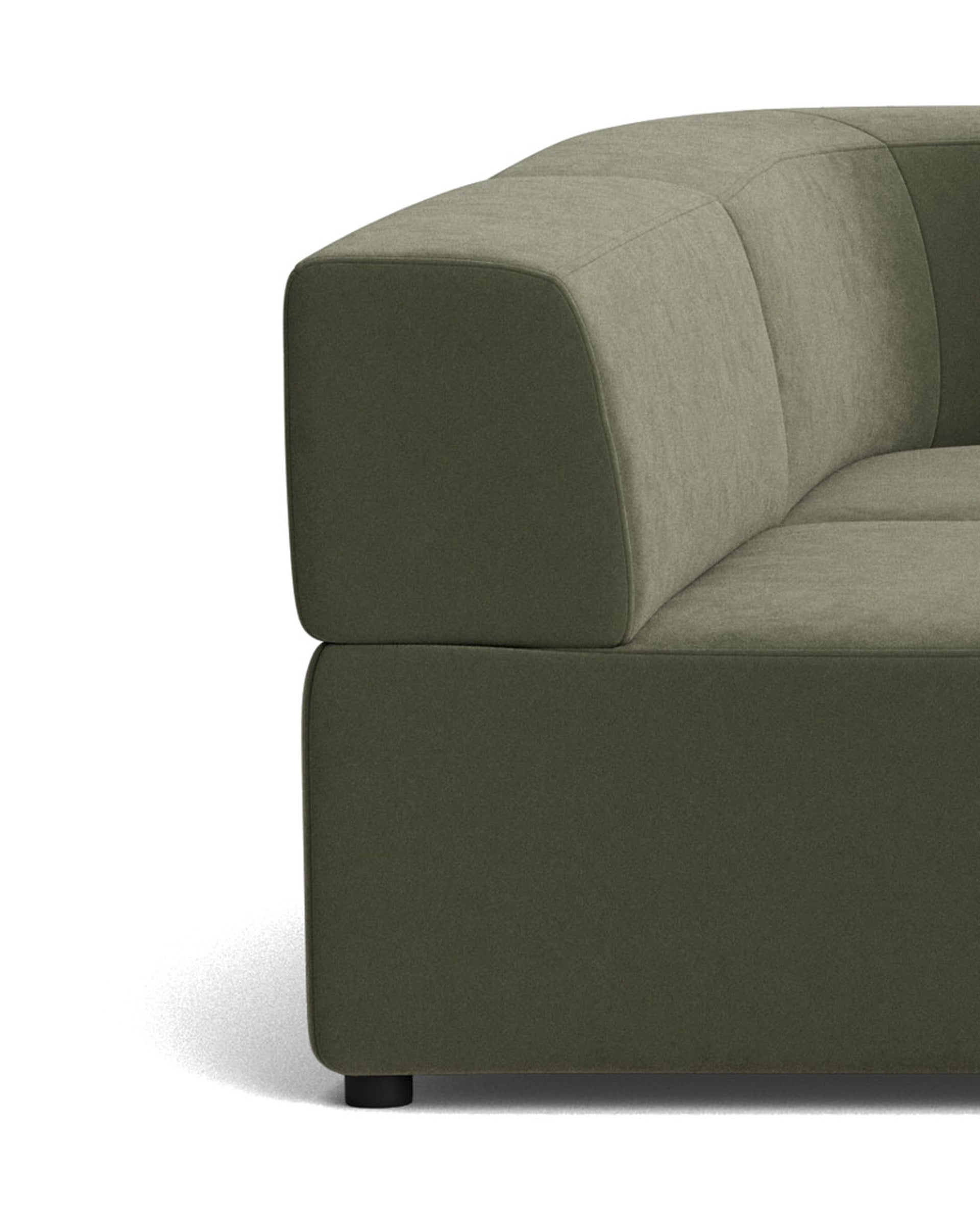 Stretch 4 Seater Open Chaise Sofa - Eden Leaf