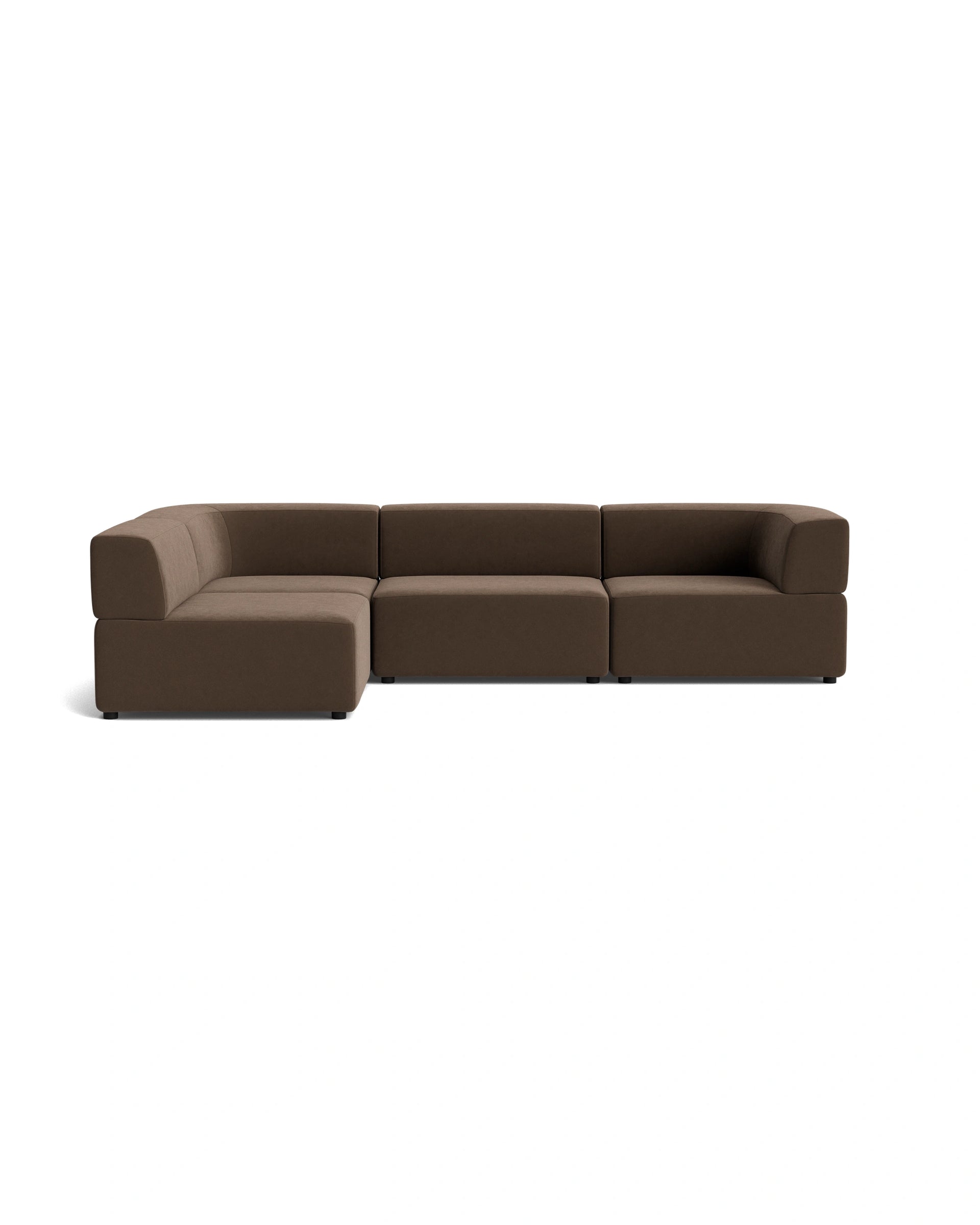 Stretch 4 Seater Open Chaise Sofa - Eden Java