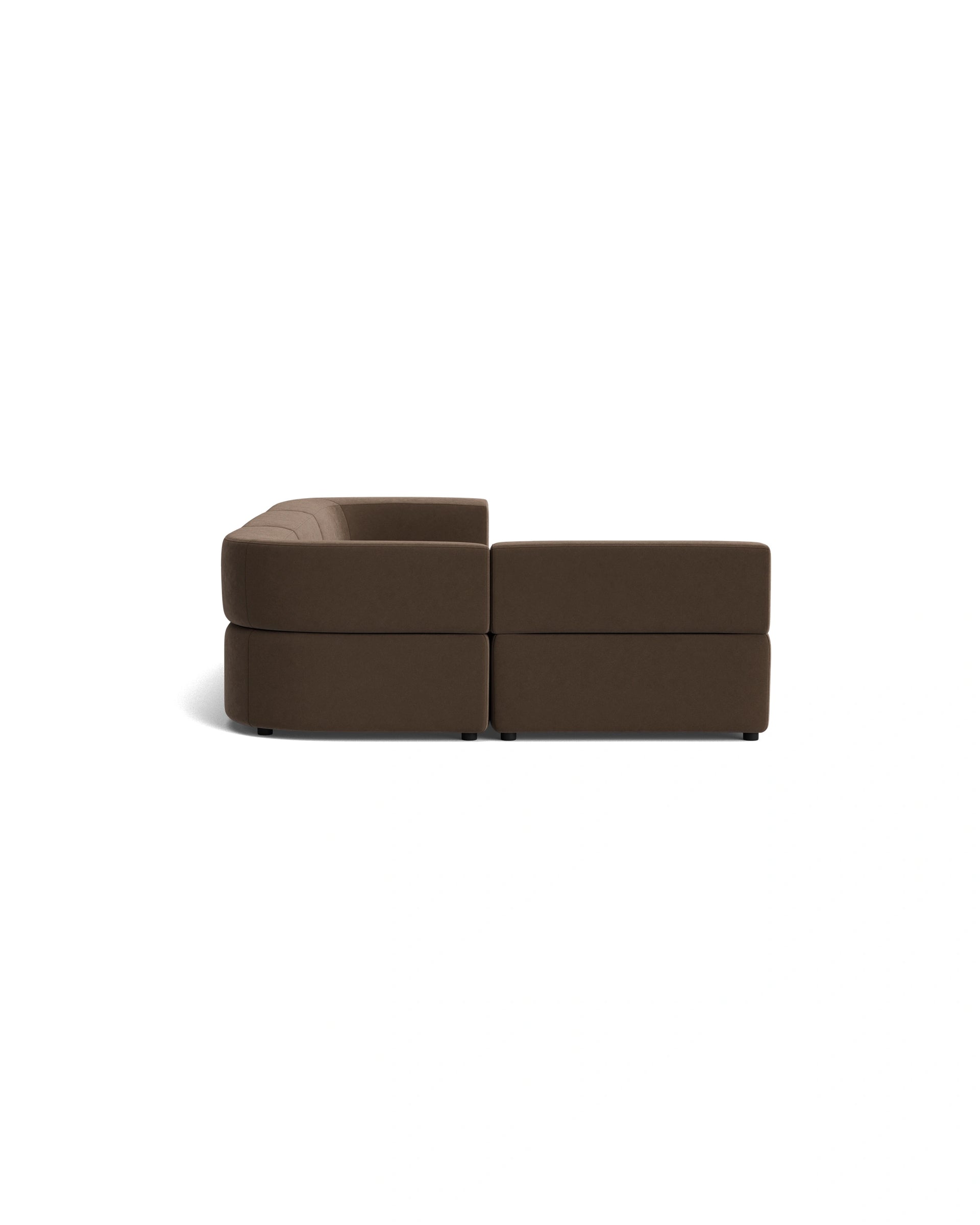 Stretch 4 Seater Open Chaise Sofa - Eden Java