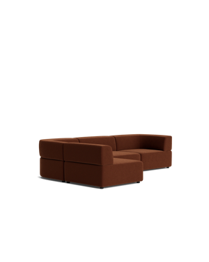 Stretch 4 Seater Open Chaise Sofa - Eden Brick