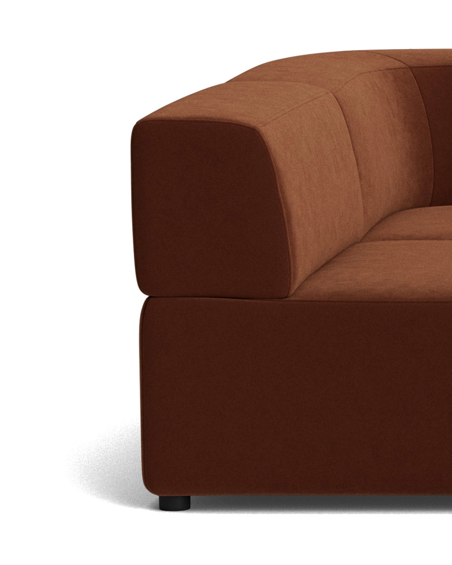 Stretch 4 Seater Open Chaise Sofa - Eden Brick