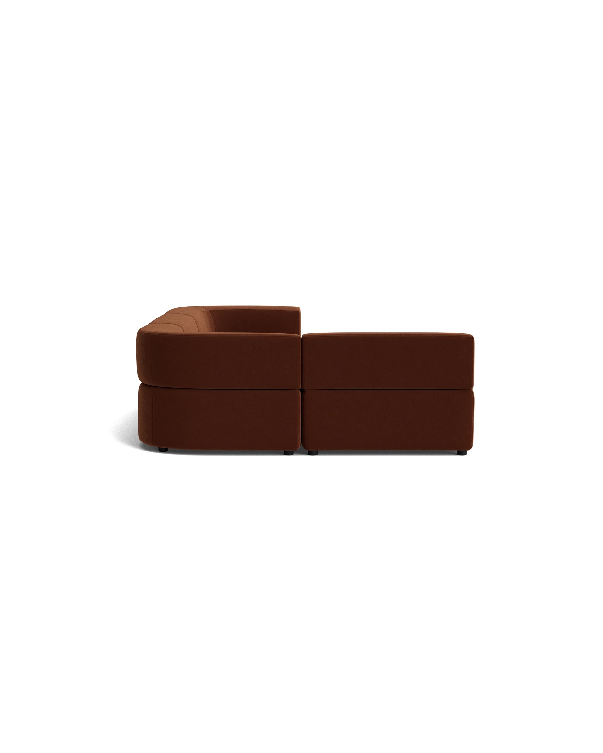 Stretch 4 Seater Open Chaise Sofa - Eden Brick